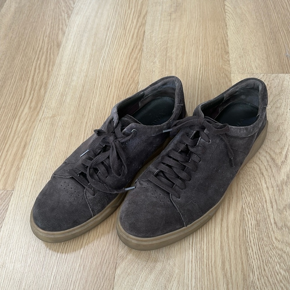 Vince Dark Brown Suede Leather Sneaker - Size 11